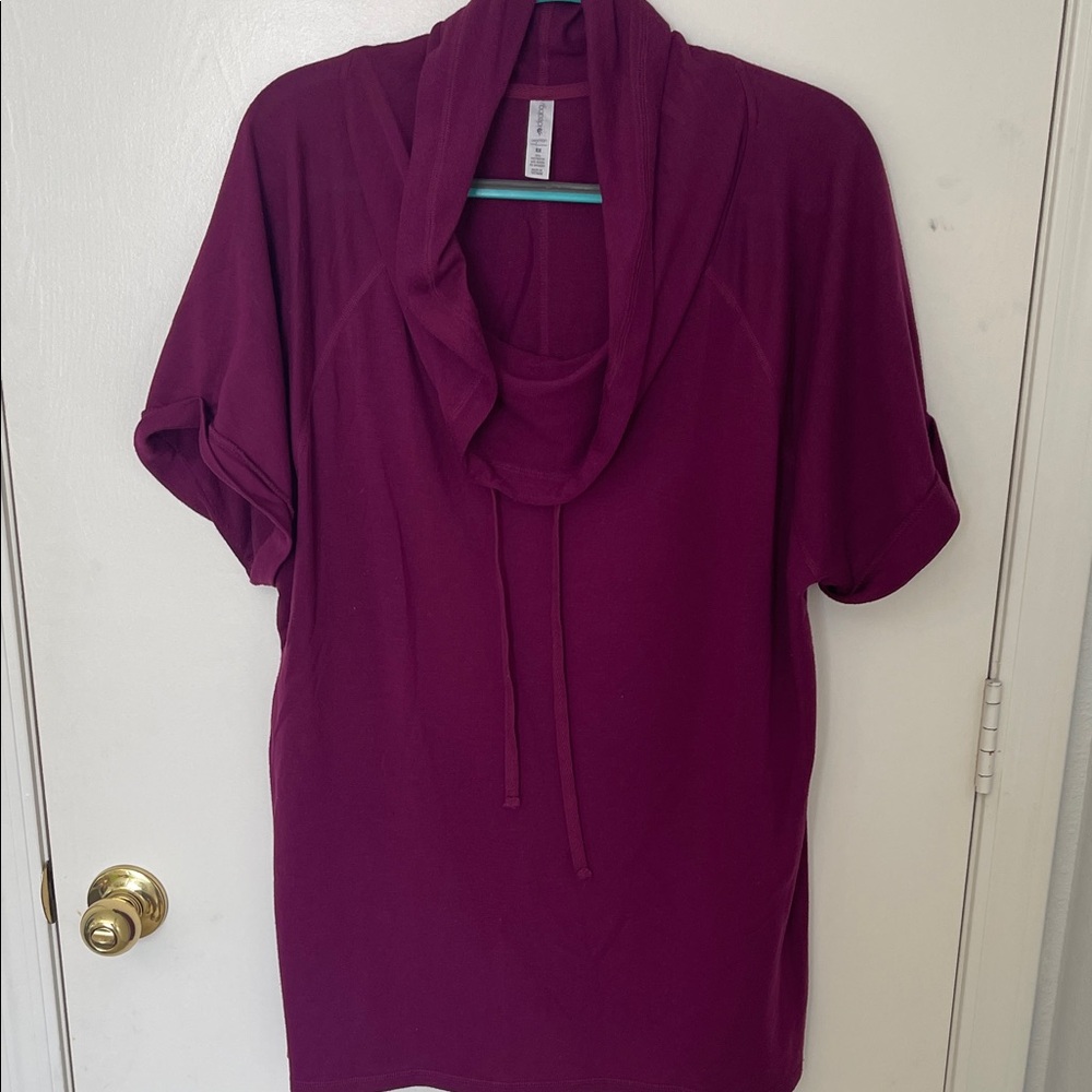Purple Cowl Neck Top